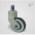 4 Inch Solid Stem Swivel TPR PP Material Medical Caster